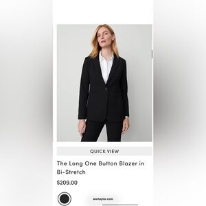 NWT Ann Taylor Black Classic Blazer